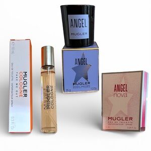 Mugler Angel Candle Mugler Cologne Luxury 3 Piece Set & Angel Nova Collection